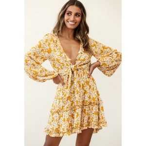 Indikah floral mini dress